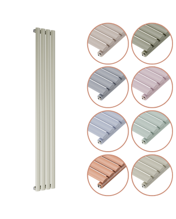 1600 x 236mm 'Pick A Pastel' Single Oval Tube Vertical Radiator