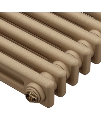 1800 x 203mm Antique Brass Vertical Traditional 2 Column Radiator