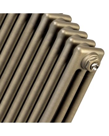 1800 x 560mm Antique Brass Vertical Traditional 3 Column Radiator