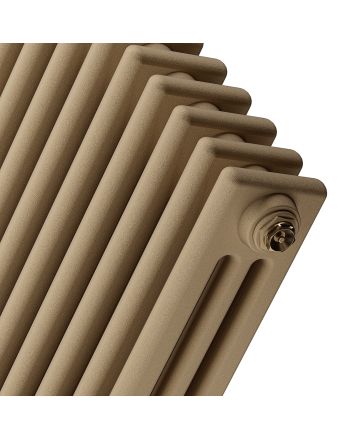 600 x 249mm Antique Brass Horizontal Traditional 2 Column Radiator