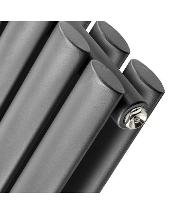 400 x 1652mm Anthracite Double Oval Tube Horizontal Radiator