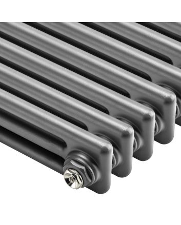 300 x 788mm Anthracite Horizontal Traditional 3 Column Radiator