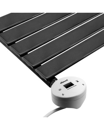 400 x 420mm Electric Black Single Flat Panel Horizontal Radiator