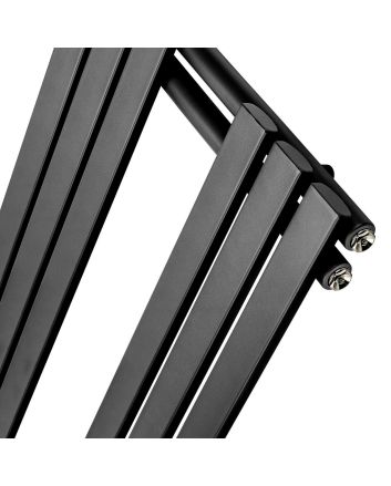 1180 x 500mm Black Flat Panel Bathroom Towel Radiator