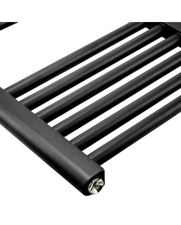 800 x 600mm Straight Black Heated Towel Rail
