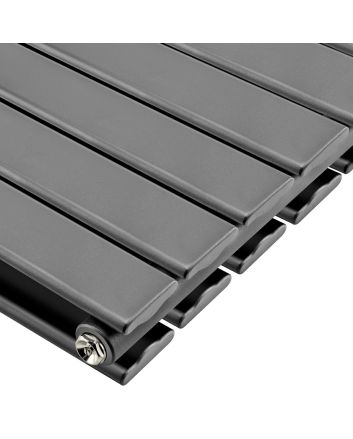 635 x 1190mm Anthracite Double Flat Panel Horizontal Radiator 