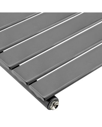1600 x 280mm Anthracite Single Flat Panel Vertical Radiator 