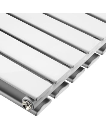 400 x 420mm White Double Flat Panel Horizontal Radiator
