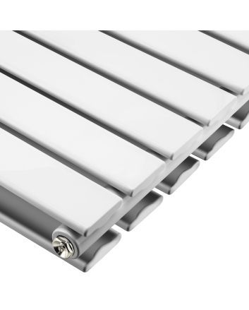 350mm x 1780mm White Double Flat Panel Horizontal / Landscape Radiator