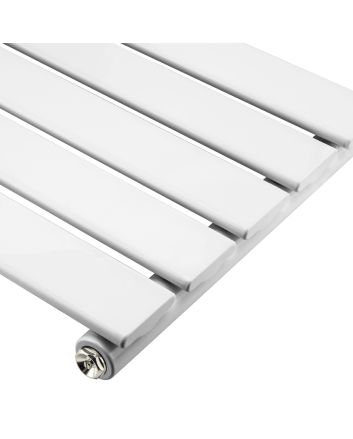 400 x 1610mm White Single Flat Panel Horizontal Radiator