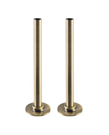 Polished Brass Radiator Pipe Sleeving Kit / Pipe Set