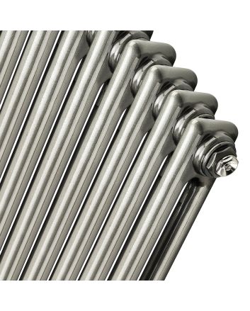 1800 x 383mm Raw Metal Lacquered Vertical Traditional 2 Column Radiator