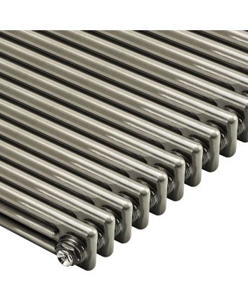 600 x 1508mm Raw Metal Lacquered Horizontal Traditional 3 Column Radiator