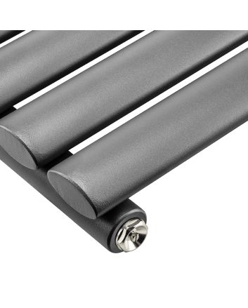 1800 x 531mm Anthracite Vertical Radiator With Mirror, Single Panel 
