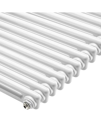 300 x 608mm White Horizontal Traditional 2 Column Radiator