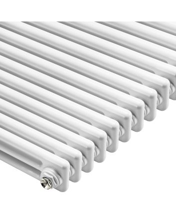 300 x 1508mm White Horizontal Traditional 3 Column Radiator