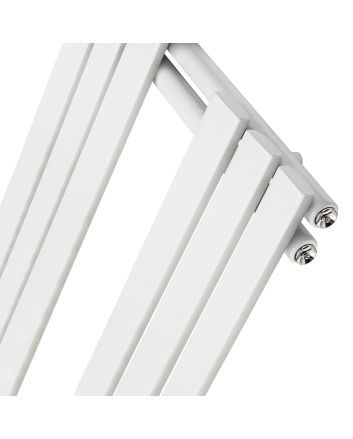 850 x 400mm White Flat Panel Bathroom Towel Radiator
