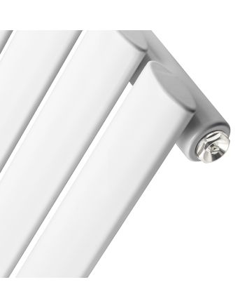 1800 x 531mm White Vertical Radiator With Mirror, Single Panel 