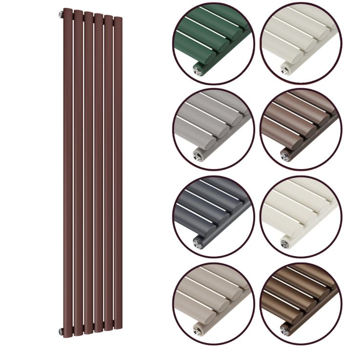 1600 x 236mm 'Pick A Pastel' Single Oval Tube Vertical Radiator