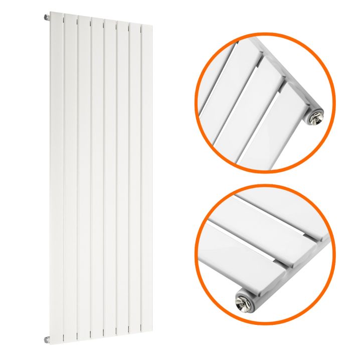 1780 x 560mm White Single Flat Panel Vertical Radiator 