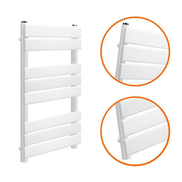 800 x 600mm White Heated Towel Rail, Bathroom Radiator