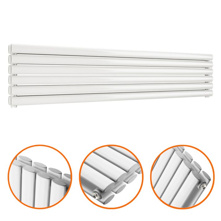 1600 x 236mm 'Pick A Pastel' Single Oval Tube Vertical Radiator