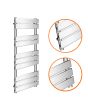 1000 x 450mm Flat Panel Chrome Ladder Towel Radiator