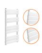 1000 x 600mm White Heated Towel Rail, Bathroom Radiator