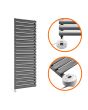1180 x 400mm Electric Anthracite Single Oval Panel Vertical Radiator