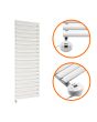 1180 x 400mm Electric White Single Oval Panel Vertical Radiator