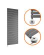 1190 x 400mm Electric Anthracite Single Flat Panel Vertical Radiator