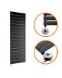1190 x 400mm Electric Black Single Flat Panel Vertical Radiator