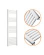 1200 x 400mm Straight White Heated Towel Rail