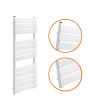1200 x 450mm White Heated Towel Rail, Bathroom Radiator
