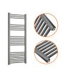 1200 x 500mm Straight Anthracite Heated Towel Rail