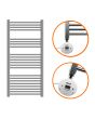 1200 x 500mm Electric Chrome Heated Towel Rail