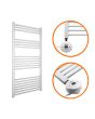 1200 x 500mm Electric White Heated Towel Rail