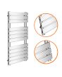 1200 x 600mm Flat Panel Chrome Ladder Towel Radiator