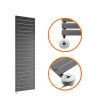 1400 x 400mm Electric Anthracite Single Flat Panel Vertical Radiator
