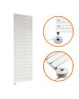 1400 x 400mm Electric White Single Flat Panel Vertical Radiator