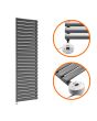 1411mm x 400mm Electric Anthracite Single Oval Panel Vertical Radiator