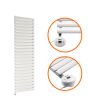 1411mm x 400mm Electric White Single Oval Panel Vertical Radiator