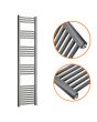1600 x 400mm Straight Anthracite Heated Towel Rail
