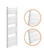 1600 x 450mm White Heated Towel Rail, Bathroom Radiator
