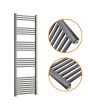 1600 x 500mm Straight Anthracite Heated Towel Rail