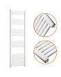 1600 x 500mm Straight White Heated Towel Rail