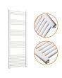 1600 x 600mm Straight White Heated Towel Rail