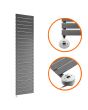 1610 x 400mm Electric Anthracite Single Flat Panel Vertical Radiator