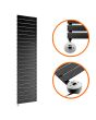 1610 x 400mm Electric Black Single Flat Panel Vertical Radiator