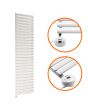 1652mm x 400mm Electric White Single Oval Panel Vertical Radiator